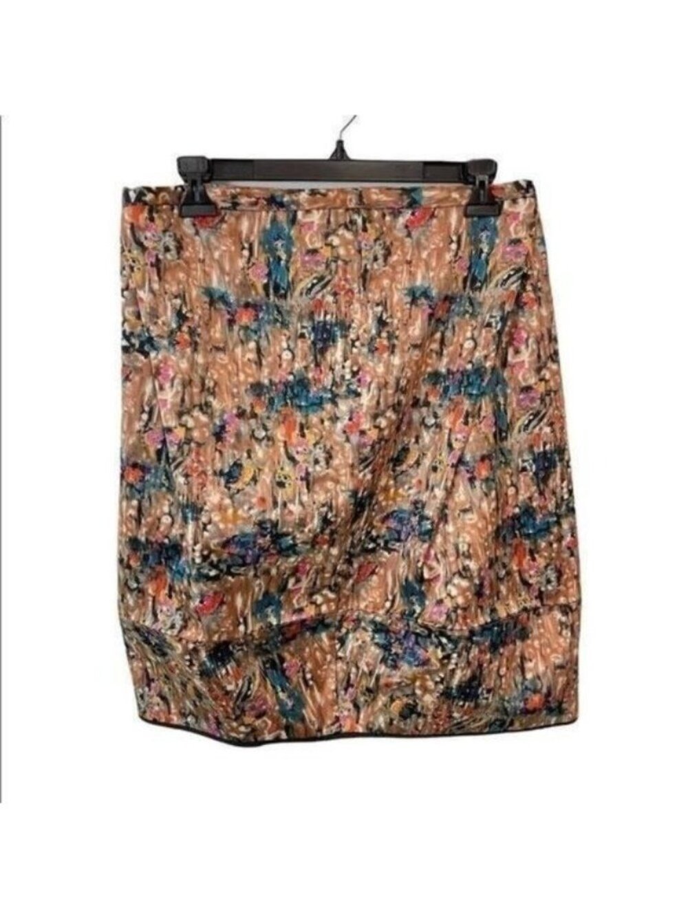Manoush Designer Brown Teal Abstract Skirt FR 38 US 6
